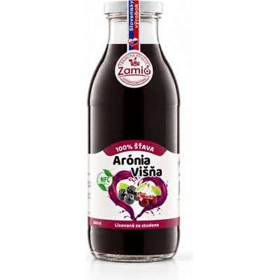 Zamio 100% ovocná šťava Arónia Višňa 0,5 l