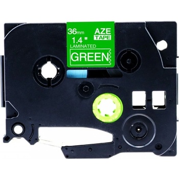 Pro Brother Съвместима лента с Brother TZ-765 / TZe-765, 36mm x 8m, бял печат / зелен фон (tze765)