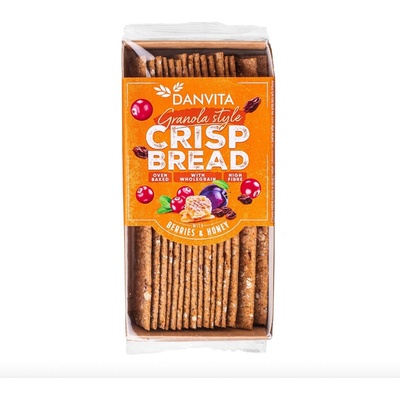 Danvita Křehké pšeničné granola plátky s ovocem a medem 130 g