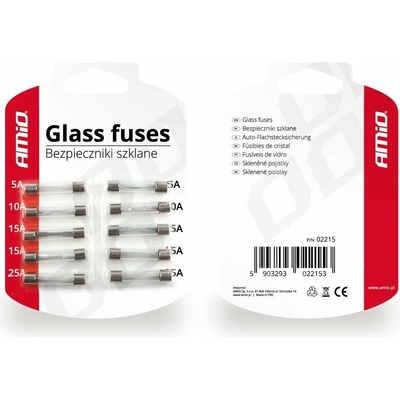 AMIO skleněné pojistky 10 ks – Zbozi.Blesk.cz