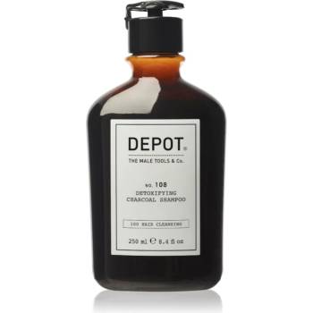 Depot 100 HAIR CLEANSING NO. 108 DETOXIFYING CHARCOAL SHAMPOO почистващ детоксикиращ шампоан за всички видове коса 250ml