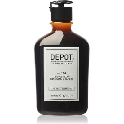 Depot 100 HAIR CLEANSING NO. 108 DETOXIFYING CHARCOAL SHAMPOO почистващ детоксикиращ шампоан за всички видове коса 250ml