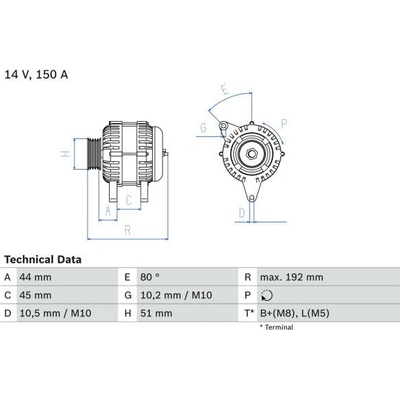 generátor BOSCH 0 986 046 511