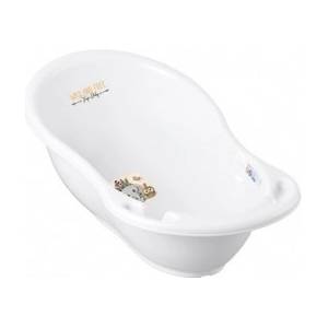 TEGA BABY Бебешка вана с оттичане Tega Baby - Wild & Free, Слонче, 86 cm, бяла (5902963001375)