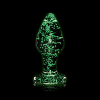 Image 1 of Ouch! Glow in the Dark Glass Butt Plug Small