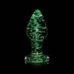 Ouch! Glow in the Dark Glass Butt Plug Small