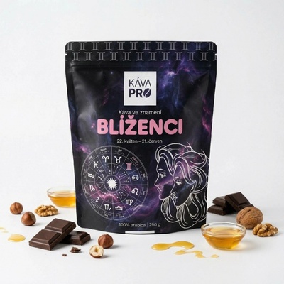 KávaPRO káva ve znamení Blíženci mletí espresso 250 g