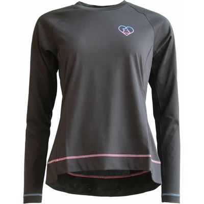 Zimtstern Дамска фланелка с дълъг ръкав за колоездене Zimtstern Women's Pureflowz Eco Shirt L/S Cycling jersey - Pirate Black (156-2199-0214)