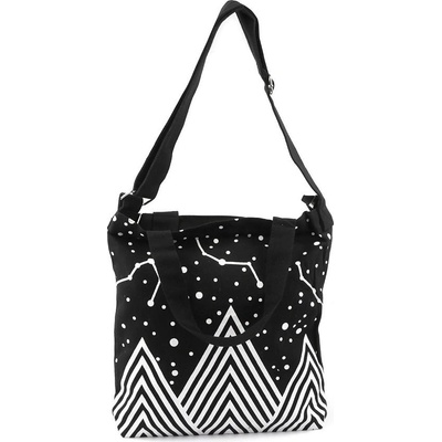 Prima-obchod Textilní taška crossbody bavlněná 33x32 cm černá