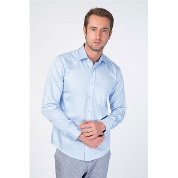 Centone Мъжка риза с дълъг ръкав - Синя #268047 (268047_Синьо)