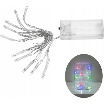 DAMPOD SHOP Řetěz na baterie 10 LED rampouch lampičky barevná