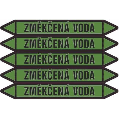 Grafiko | Změkčená voda - Materiál Samolepící PVC folie, Rozměr aršík 5ks šipka 350x52mm
