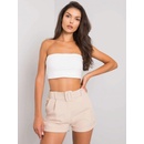 Dámské šortky s páskem dhj-sn-13193.13p beige