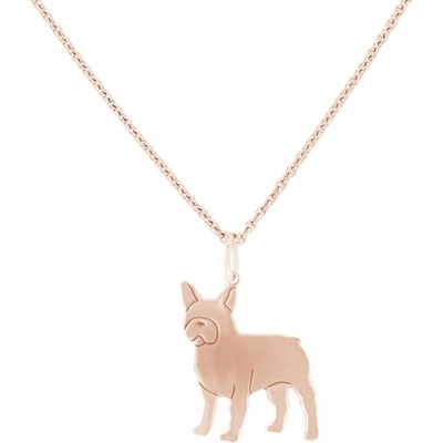Eppi Strieborný prívesok v tvare psa s gravírom French Bulldog P43844