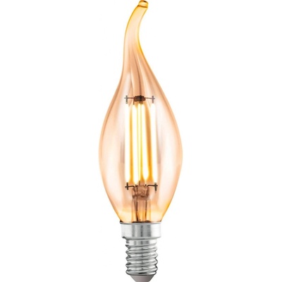 Eglo Retro filamentová LED žiarovka, E14, CF35, 4W, 270lm, 2200K, teplá biela, jantárová