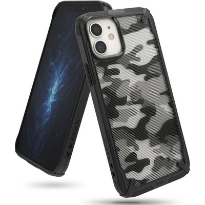 Apple Силиконов калъф кейс Ringke FUSION X , За iPhone 12 Mini, черен Camo