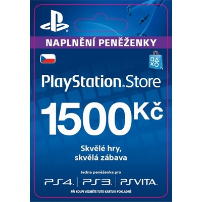 PlayStation Store predplatená karta 1500 Kč
