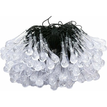 IMMAX DROP solárna, 100× LED, 10 m, IP65, teplá biela