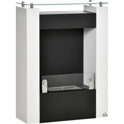 Homcom Bio etanolový krb 60 x 20 x 79 cm bílý + černý