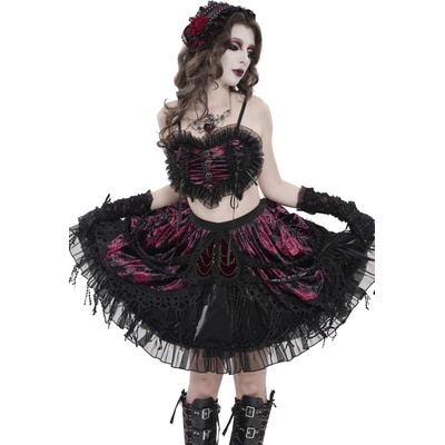 Devil Fashion Heartless Rouge Velvet Čierna červená