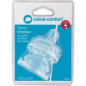 Bebeconfort Силиконови резервни биберони Bebe Confort - 2 броя, 6-24м (3102201200) - baby