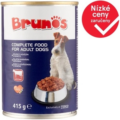 Brunos Adult Kousky s hovězím v omáčce 415 g