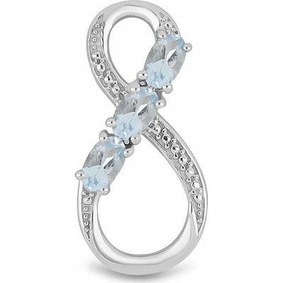 Nefertitis Přívěsek stříbrný s broušenými akvamaríny 015924 AQ NF45026