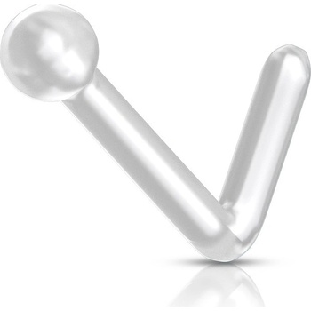 Šperky4U zahnutý piercing do nosu BioFlex N0147