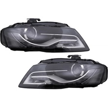 KITT LED DRL Headlights Daytime Running Lights suitable for Audi A4 B8 8K 2009-2011 Black