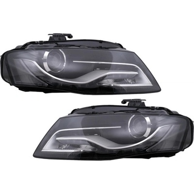 KITT LED DRL Headlights Daytime Running Lights suitable for Audi A4 B8 8K 2009-2011 Black