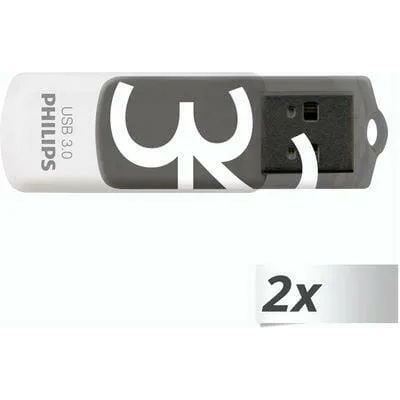 Philips Vivid Edition Shadow Grey 32GB USB 3.0 2-Pack (FM32FD00D/00)