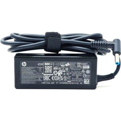 HP Зарядно за лаптоп HP, 45W, 19.5V, 2.31A, 4.5x3.0mm (синя букса), HP, оригинал (HSTNN-LA40)