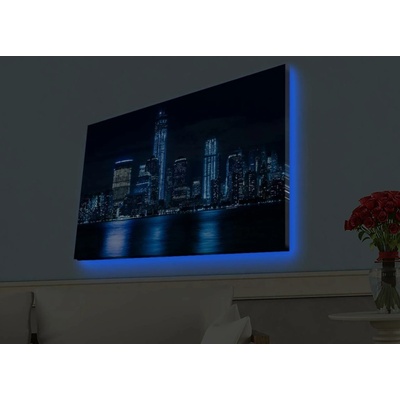 ASIR Obraz na plátně s led osvětlením MRAKODRAPY 45 cm