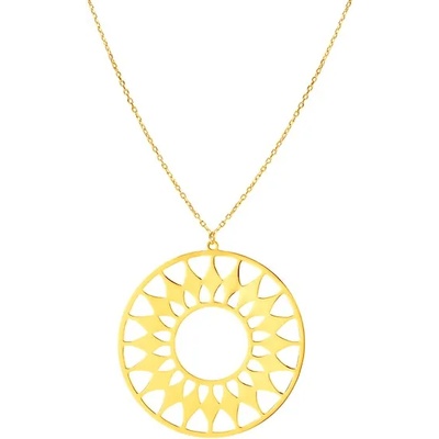 SAVICKI Колие с мандала Savicki: позлатено сребро