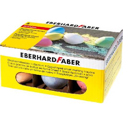 Eberhard Faber Асфалтова креда, с форма на яйце, eberhard faber, 6 различни цвята (526510)