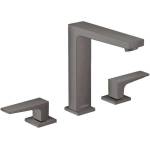 Hansgrohe Metropol - Смесител за умивалник с изпускателен клапан „Push-Open, монтаж с 3 отвора, матиран черен хром 32515340 (32515340)