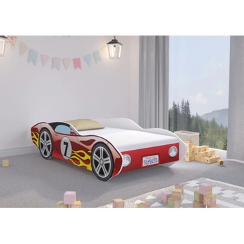 Wooden Toys Auto Corvetta + matrac červená