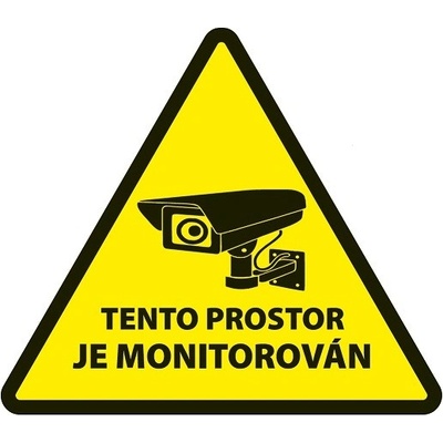 Samolepka - Tento prostor je monitorován. K nalepení na neprůhledné předměty.; SAM-MON-N
