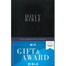 NIV, Gift and Award Bible, Leather-Look, Black, Red Letter Edition, Comfort PrintPaperback