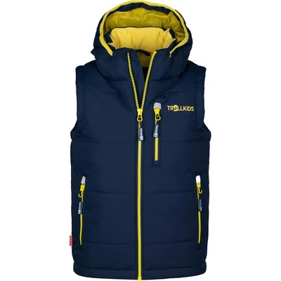 TROLLKIDS Детски синтетичен елек Trollkids Kid's Narvik Vest XT Synthetic vest - Navy / Hazy Yellow - размер 104 (EU) (703-3028-0213)