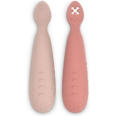 Suavinex Lžičky na učení Colour Essence Růžové