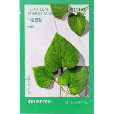 Innisfree Squeeze Energy Mask Heartleaf Soothing Plátienková upokojujúca maska 22 ml