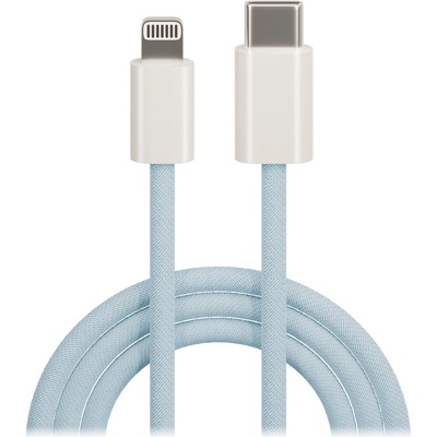 Maxlife MXUC-06 nylonový, USB-C - Lightning, 1m, modrý