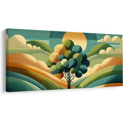 Obraz strom života a slunce v harmonii - 120x60