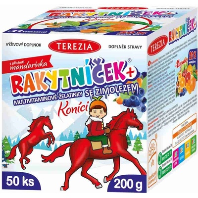 Terezia Rakytníček+ multiVitamínové želatínky so zemolezom Koníky 50 ks 200 g