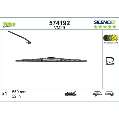 Valeo Silencio 550 mm VA 574192