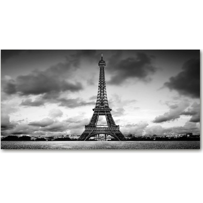 Fotoobraz sklenený na stenu do obývačky Eiffelova veža Paríž 100x50 cm