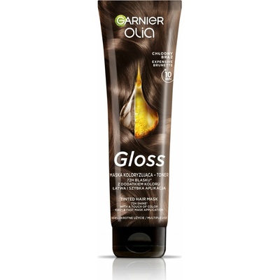 Garnier Olia Gloss barva na vlasy - maska a toner Cool Brown 150 ml
