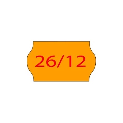 Blitz-printex Оранжеви едноредови етикети 26мм х 12мм (26/12)