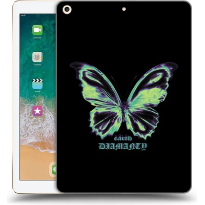 Picasee silikónový obal Apple iPad 9.7 2017 5. gen Diamanty Blue prehľadný